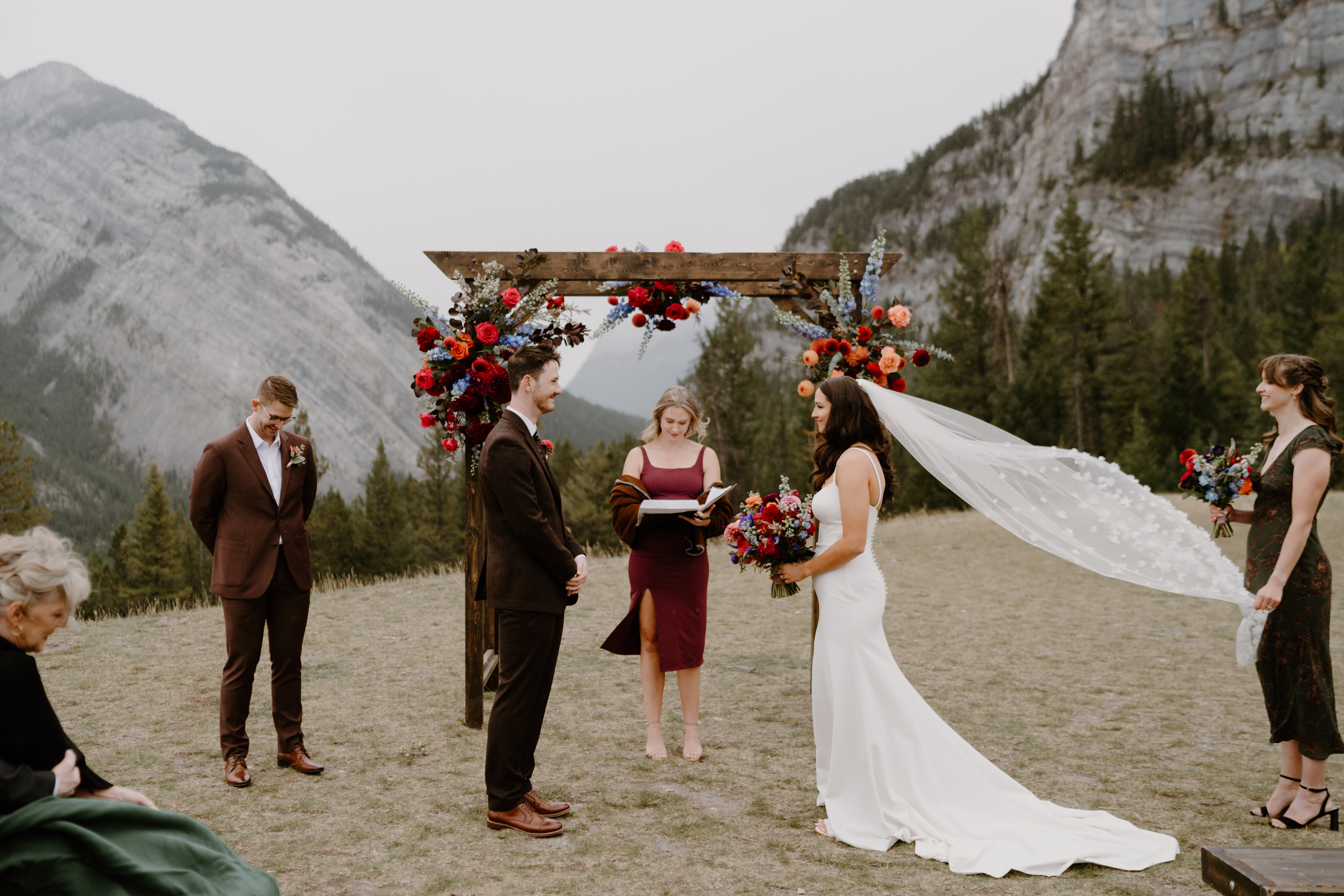 cute wedding ceremony in Alberta, Canada